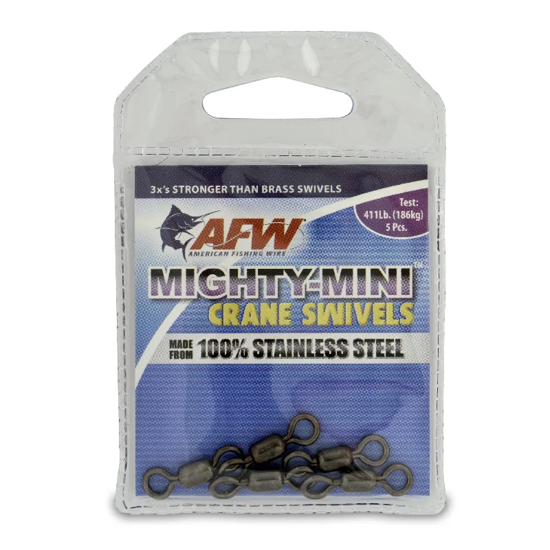 Fishing rod pivot rack-American Fishing Wire Mighty-Mini Stainless Steel Crane Swivels