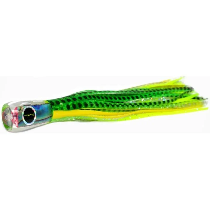 Fishing reel tension rack-Black Bart Bully Micro Bait Lure - Green Dot/Green Chartreuse