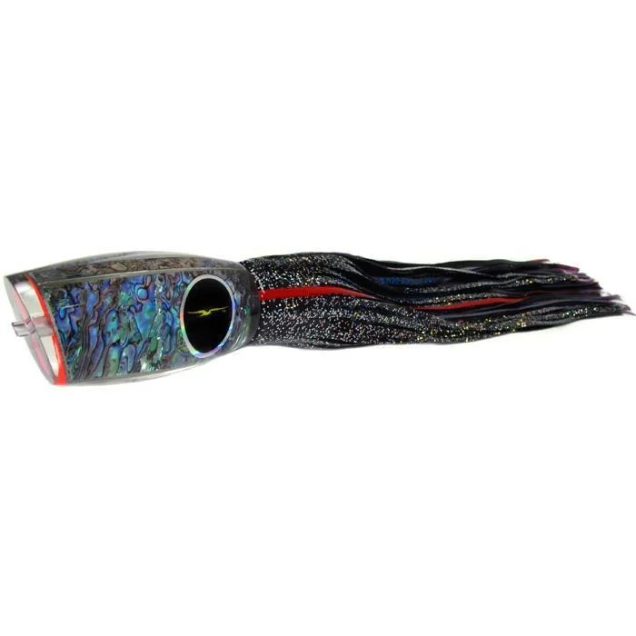 Fishing hook knotting tool-Black Bart Braziliano Heavy Tackle Lure - Black Red/Purple Fleck