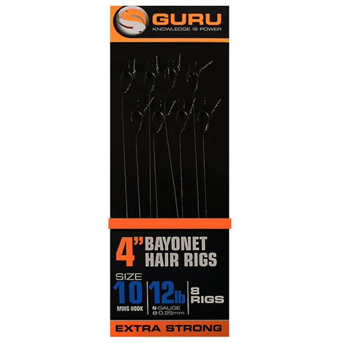 Fishing bait slicing rack-Guru Bayonet Hair Rigs Extra Strong