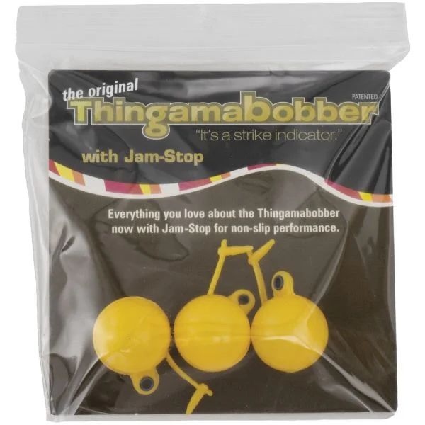 Fishing bait sealing rack-667042 0.75 in. Bobbers with Jam-Stop, Yellow - 3 Piece