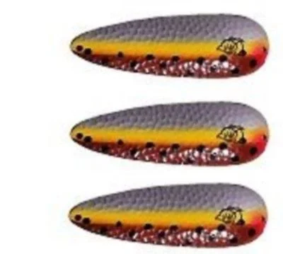 Fishing tackle compact rack-Three Eppinger Seadevle Brown Trout Fishing Spoon Lures 3 oz  5 3/4" 60-7