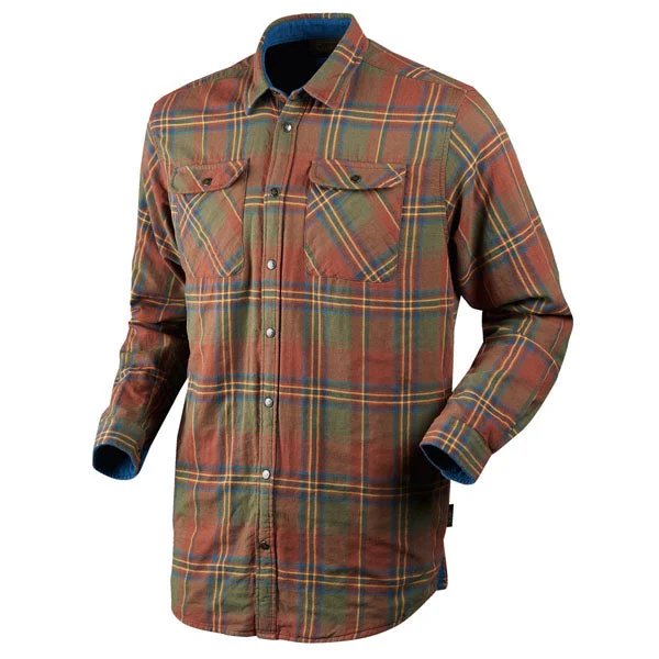 Fishing reel line rack-Seeland Nolan Shirt - Sequoia Rust Check