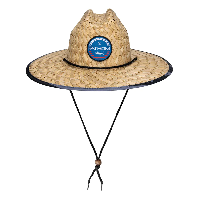 Fishing bait sealing rack-Fathom - Stars & Bills Straw Hat