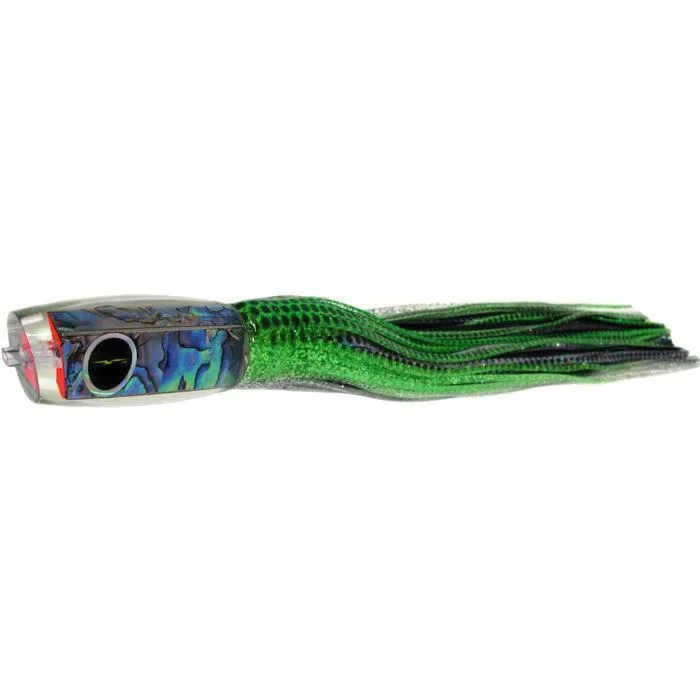 Fishing rod securing rack-Black Bart 1656 Angle Medium Heavy Tackle Lure - Green Dot/Black Dot