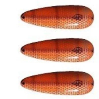 Fishing rod display rack-Three Eppinger Seadevle Orange/Brown Pike Fishing Spoon Lure 3 oz  5 3/4" 60-34