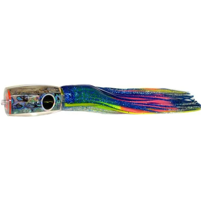 Fishing pliers with hook rack-Black Bart 1656 Flat Nose Medium Heavy Tackle Lure - Blue Yellow/Rainbow