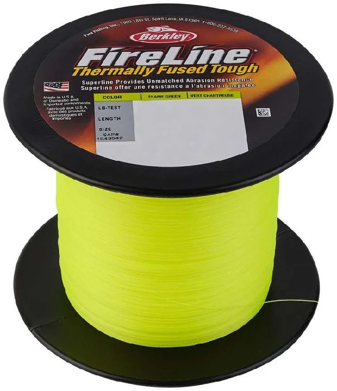 Fishing hook bending stand-Berkley FireLine Fused Superline - Flame Green - 6lb - 1500yd