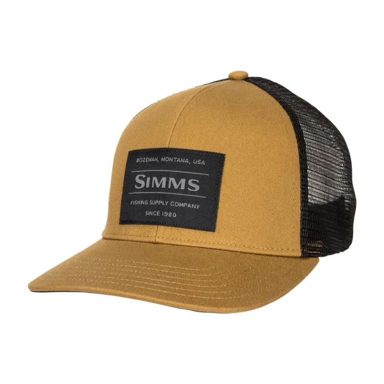 Fishing line twisting rack-Simms Original Patch Trucker Cap - Dark Bronze