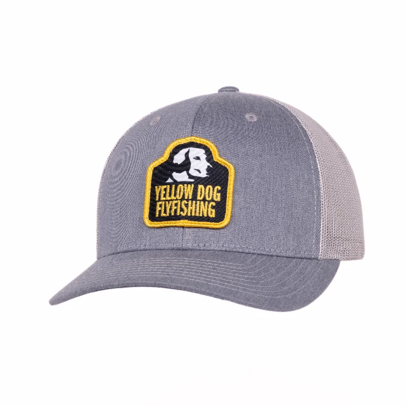 Fishing tackle compact clamp-Yellow Dog Trucker Hat - Heather Grey/Light Grey