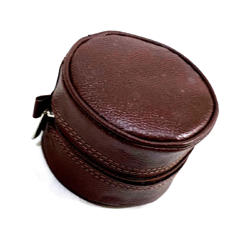 Fishing tackle waterproof stand-Bison Soft Leather Reel Case Brown - 2.5" X 4" - Medium