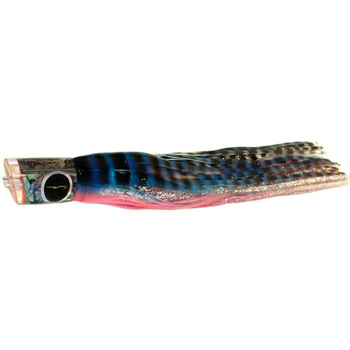 Fishing hook crimping clamp-Black Bart Bad Guy Medium Tackle Lure - Blue Pink Tiger/Silver Tiger