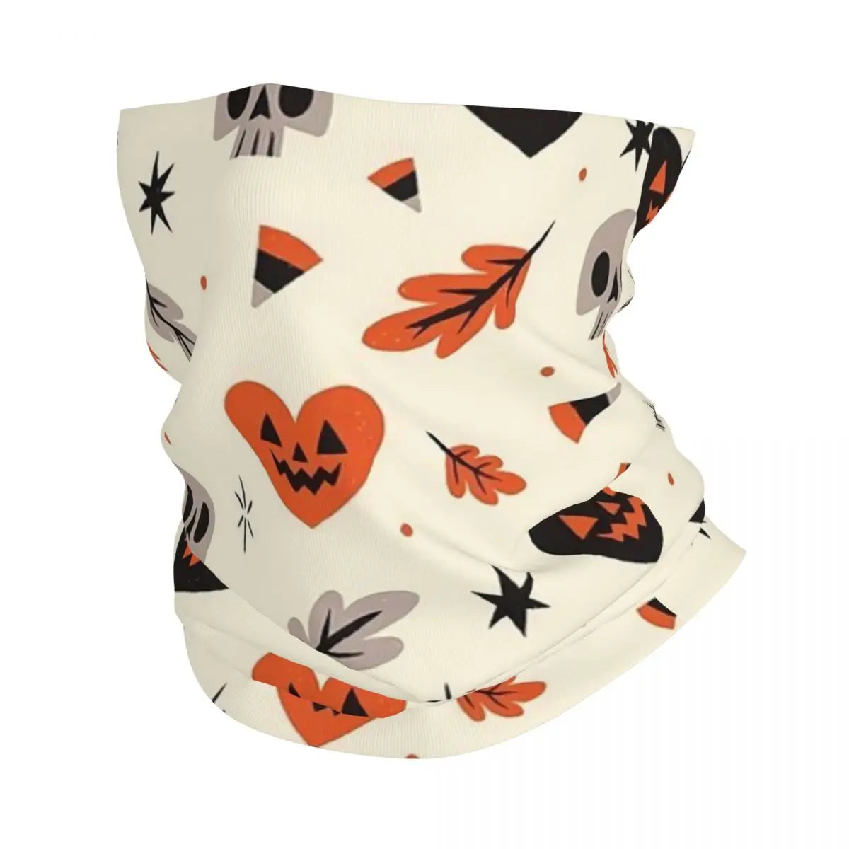 Fishing bait shaping rack-Ghost Pumpkin Halloween Bandana Neck Gaiter Printed Mask Scarf Multifunction Headband Hiking Fishing Unisex Adult Windproof