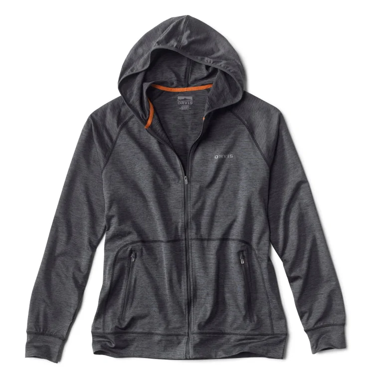 Fishing reel line clamp-Orvis Performance Hoodie - Charcoal