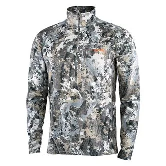 Fishing reel drag clamp-'Sitka' Men's Heavyweight Zip T-Shirt - Elevated II : Whitetail