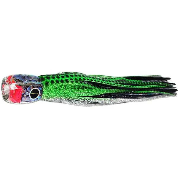 Fishing hook threading rack-Black Bart Cabo Prowler Light Tackle Lure - Green Dot/Black Dot