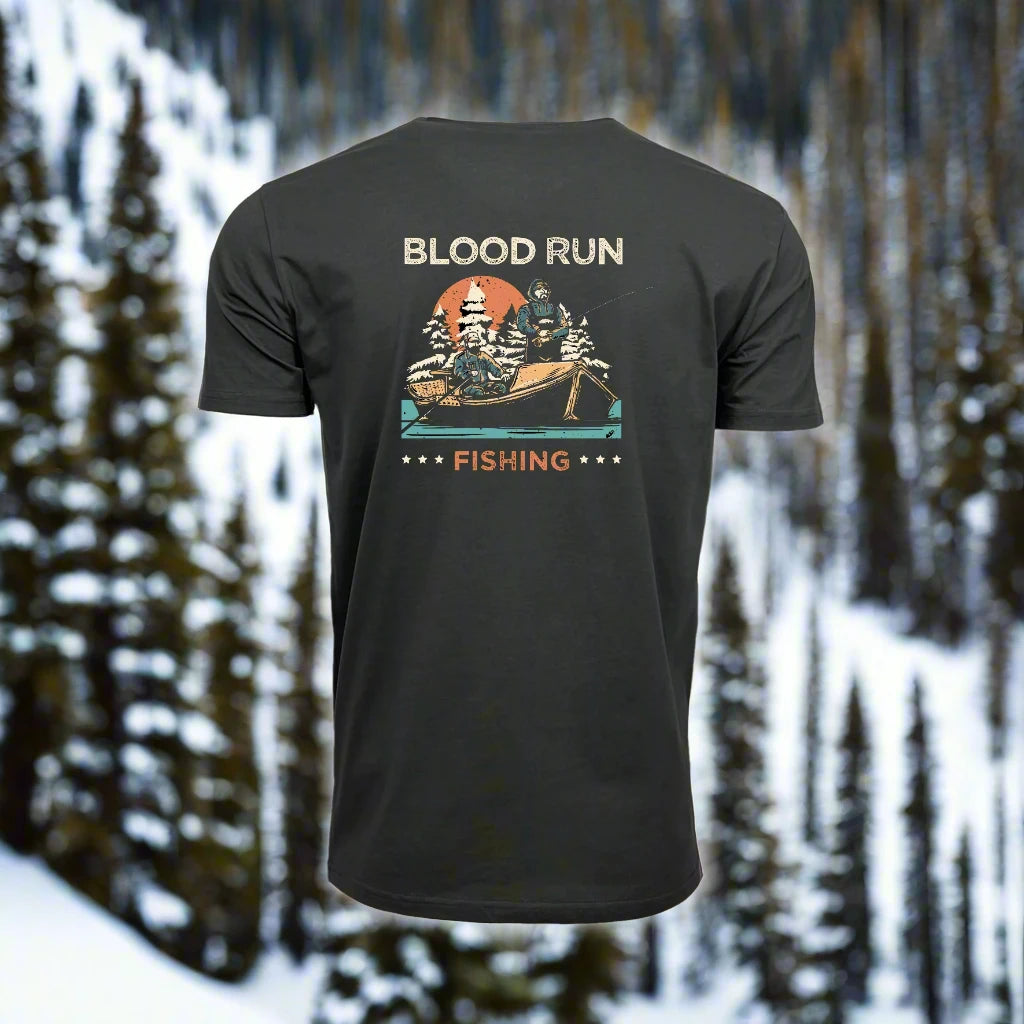 Fishing hook tension rack-BLOOD RUN MEN'S DRIFTER COTTON TEE