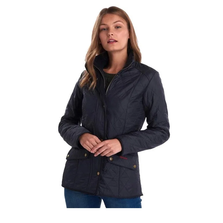 Fishing tackle stacking holder-Barbour Ladies Cavalry Polarquilt Jacket - Navy