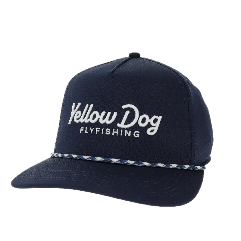 Fishing hook bending stand-Yellow Dog Legacy Caddy Hat - Navy/Navy White Rope