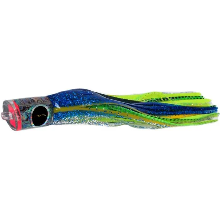 Fishing tackle stacking clamp-Black Bart Bad Guy Medium Tackle Lure - Blue Yellow/Green Chartreuse