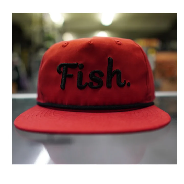 Fishing line knot rack-Fish. Classic Snapback Rope Hat (Red/Blk)