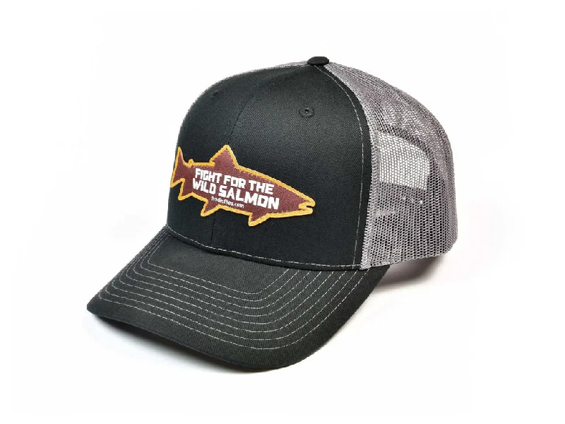 ‘Wild Salmon’ Trucker Hat - Black/Grey