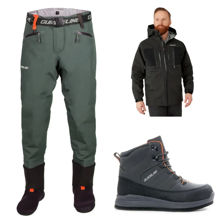 Fishing pliers with lever-Guideline Laxa Waist Waders Felt Sole Boots and Jacket Offer