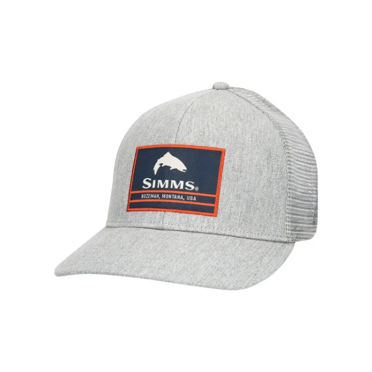 Fishing bait sealing clamp-Simms Original Patch Trucker Cap - Heather Grey