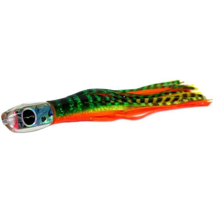 Fishing hook alignment clamp-Black Bart Brat Micro Bait Lure - Green Orange Tiger/Yellow Tiger