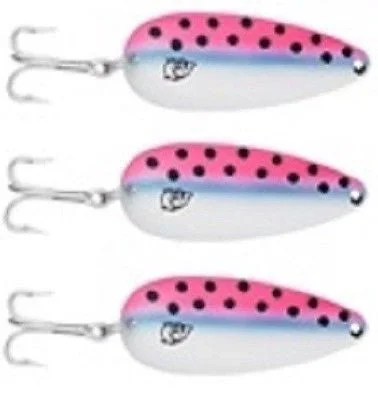 Fishing line twisting rack-Three Eppinger Seadevle Rainbow Trout Fishing Spoon Lures 3 oz  5 3/4" 60-68