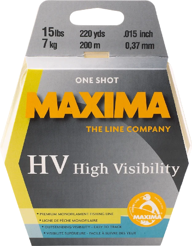 Fishing line loop rack-Maxima One Shot Spools-Hi Vision