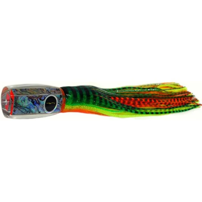 Fishing line knot rack-Black Bart 1656 Flat Nose Medium Heavy Tackle Lure - Green Orange Tiger/Orange Yellow Tiger