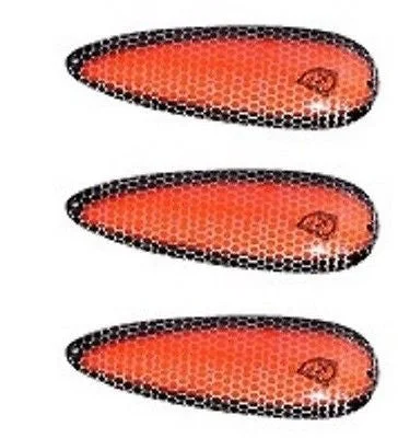 Fishing pliers precision grip-Three Eppinger Seadevle Orange/Black Side Fishing Spoon Lures 3 oz  5 3/4" 60-76