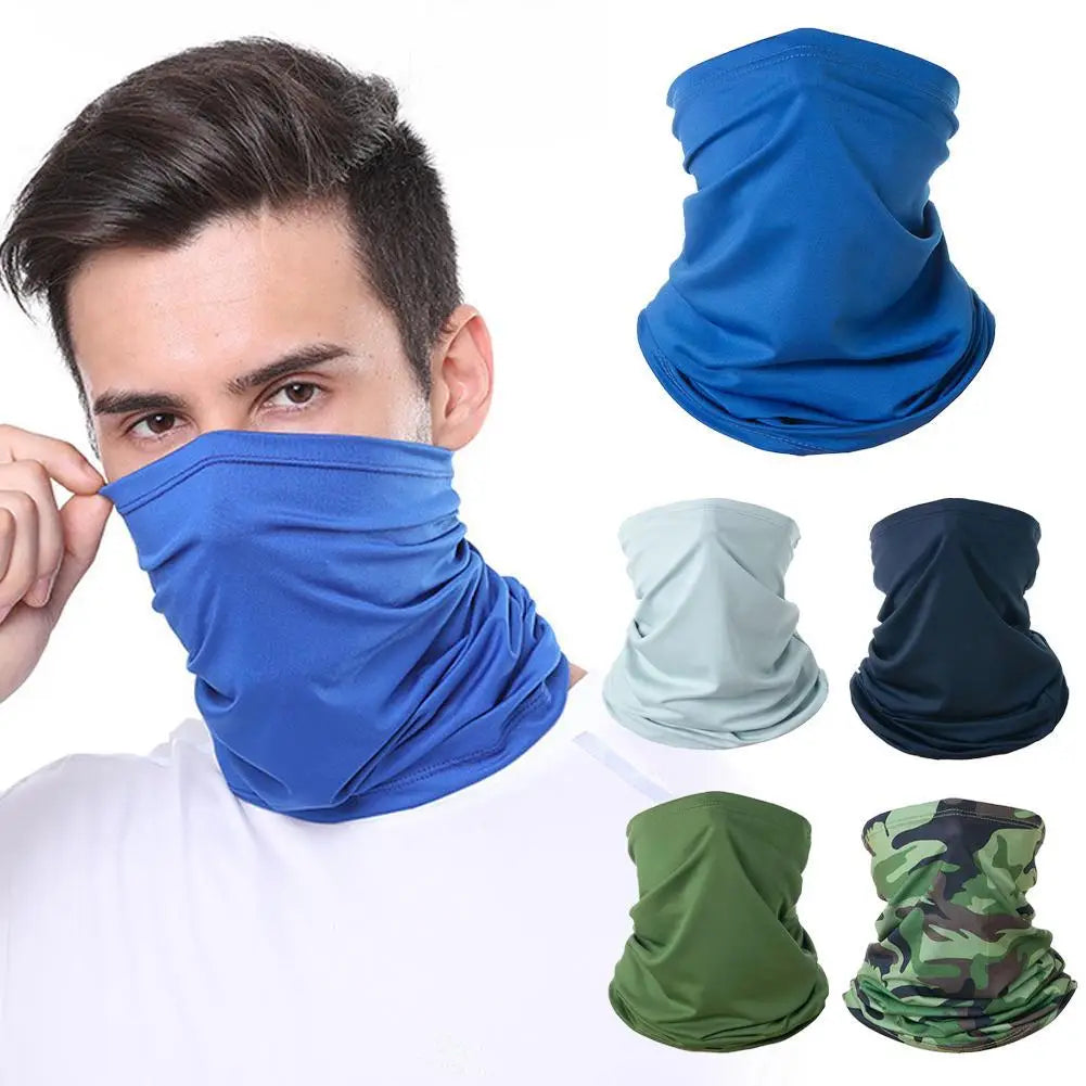 Fishing line braiding rack-Men Women Head Face Neck Sunshade Collar Ice Silk UV Protection Face Cover Mask Outdoor Fishing Cycling Sports Bandana Scarf