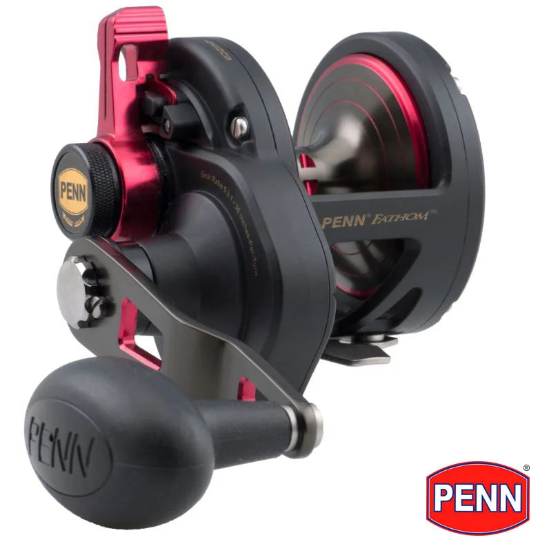 Fishing bait freezing holder-Penn Fathom 25N Lever Drag Multiplier Sea Fishing Reel - FTH25NLD - 1338211