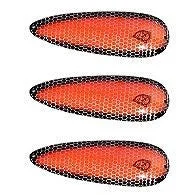 Fishing hook crimping holder-Three Eppinger Troll Devle Orange/Black Sides Fishing Spoon 1 1/2oz 4 1/2" 63-76