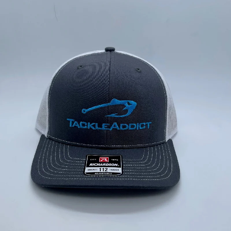 Charcoal Gray/White/Blue Logo