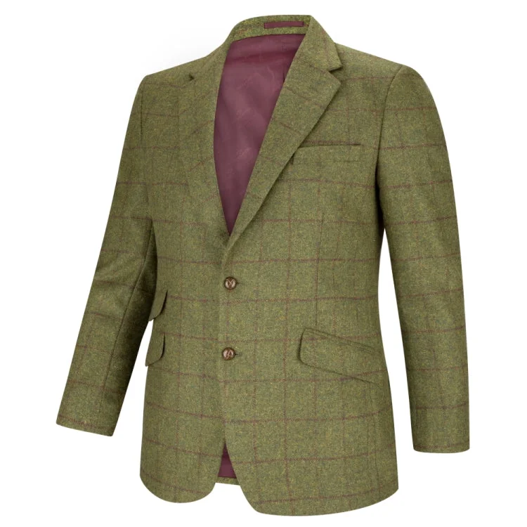 Fishing bait sealing stand-Hoggs Of Fife Tummel Tweed Sports Jacket - Olive/Wine