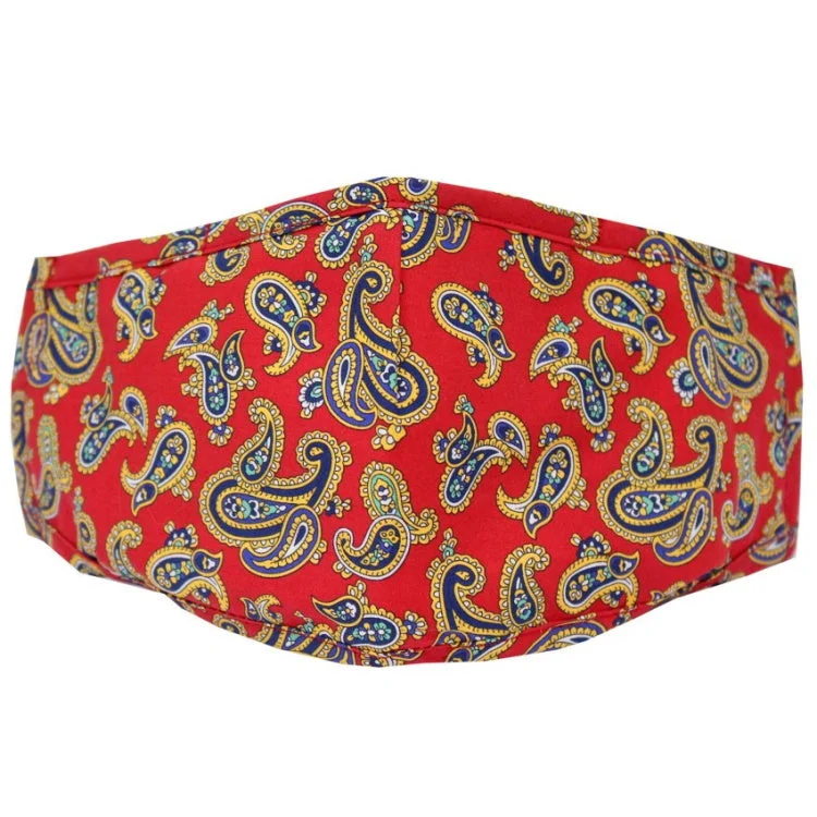 Fishing bait cutting holder-John Norris Country Face Mask - Red Paisley