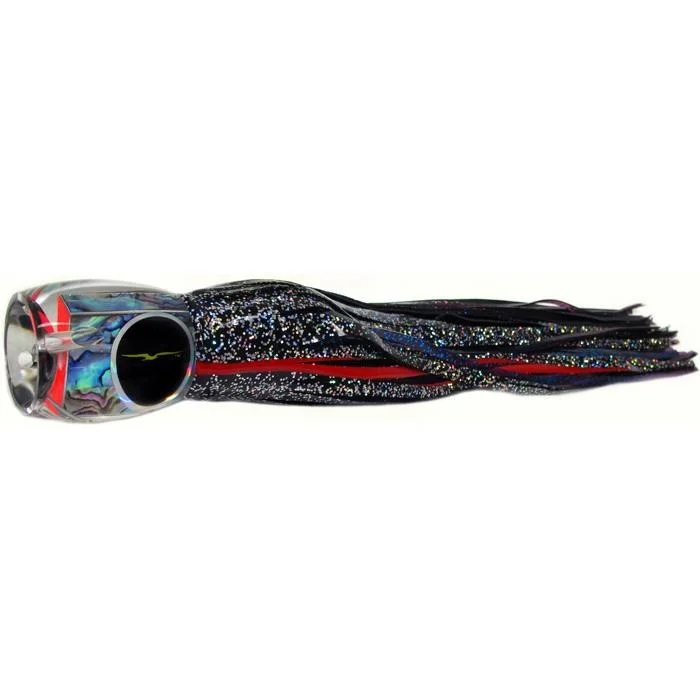 Fishing line loop rack-Black Bart Abaco Prowler Heavy Tackle Lure - Black Red/Purple Fleck