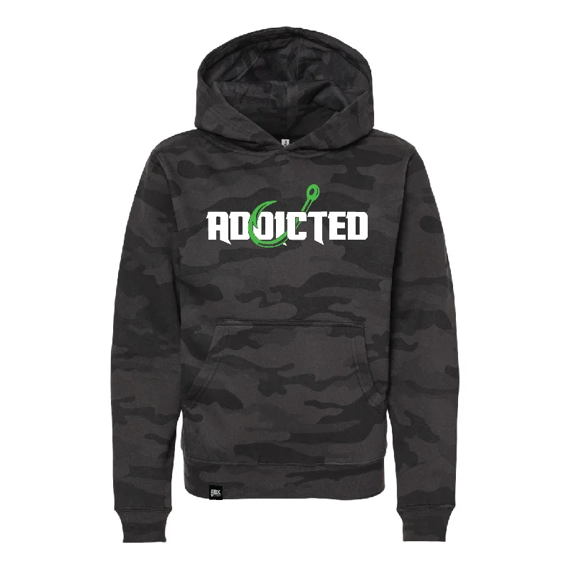 Fishing rod securing rack-Youth Stealth Hoodie