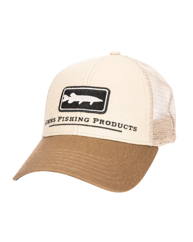 Fishing rod securing rack-Simms Musky Icon Trucker Hat