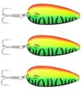 Fishing tackle adjustable rack-Three Eppinger Seadevle Hot Mackerel Fishing Spoon Lures 3 oz  5 3/4" 60-58