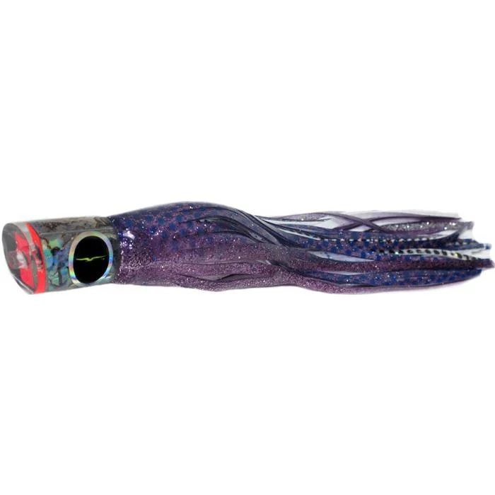 Fishing line braiding stand-Black Bart Bad Guy Medium Tackle Lure - Purple Blue Dot/White Black Dot