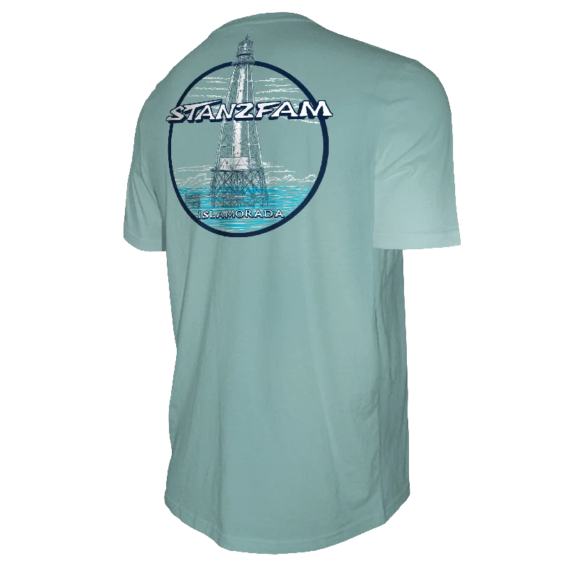 Fishing tackle waterproof rack-Men's Short Sleeve Tee - STANZFAM Alligator Reef Lighthouse