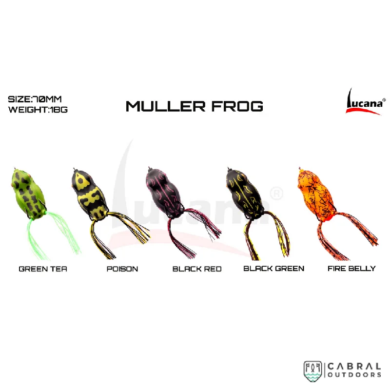 Fishing hook tension clamp-Lucana Muller Frog Lure 7cm | 18g