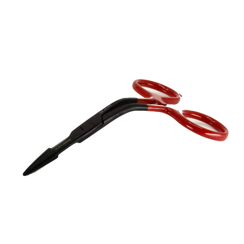 Fishing pliers with grip clamp-Dr Slick Black Widow 5" Bent Shaft Scissor Clamp