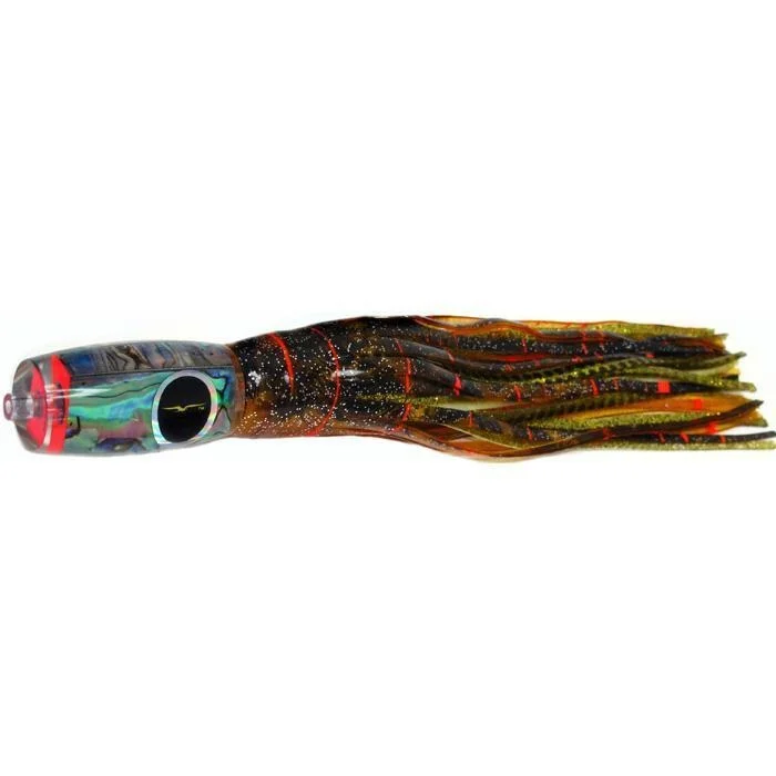 Fishing bait sealing stand-Black Bart Mini 1656 Flat Nose Medium Tackle Lure - Brown Gold Orange/Gold Dot