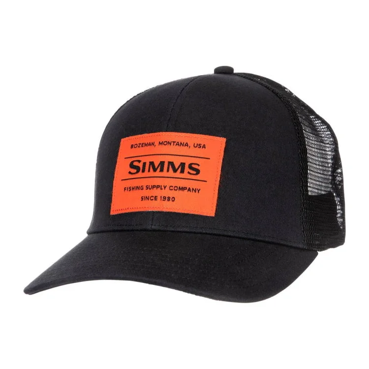 Fishing pliers with grip rack-Simms Original Patch Trucker Cap - Black