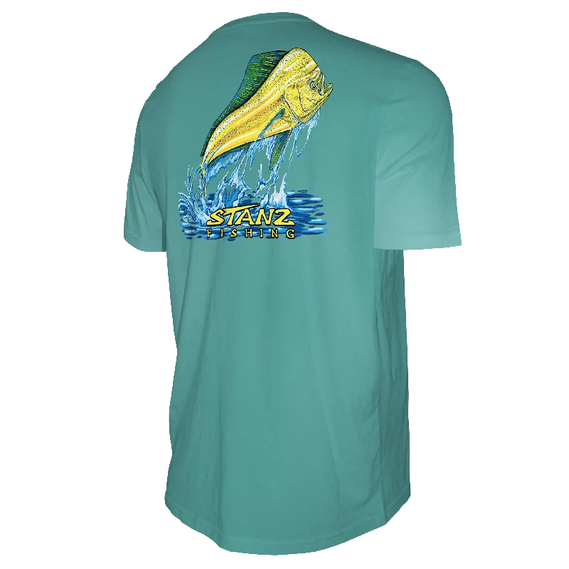 Fishing reel drag stand-Men's Short Sleeve Tee - STANZ Bull Dolphin